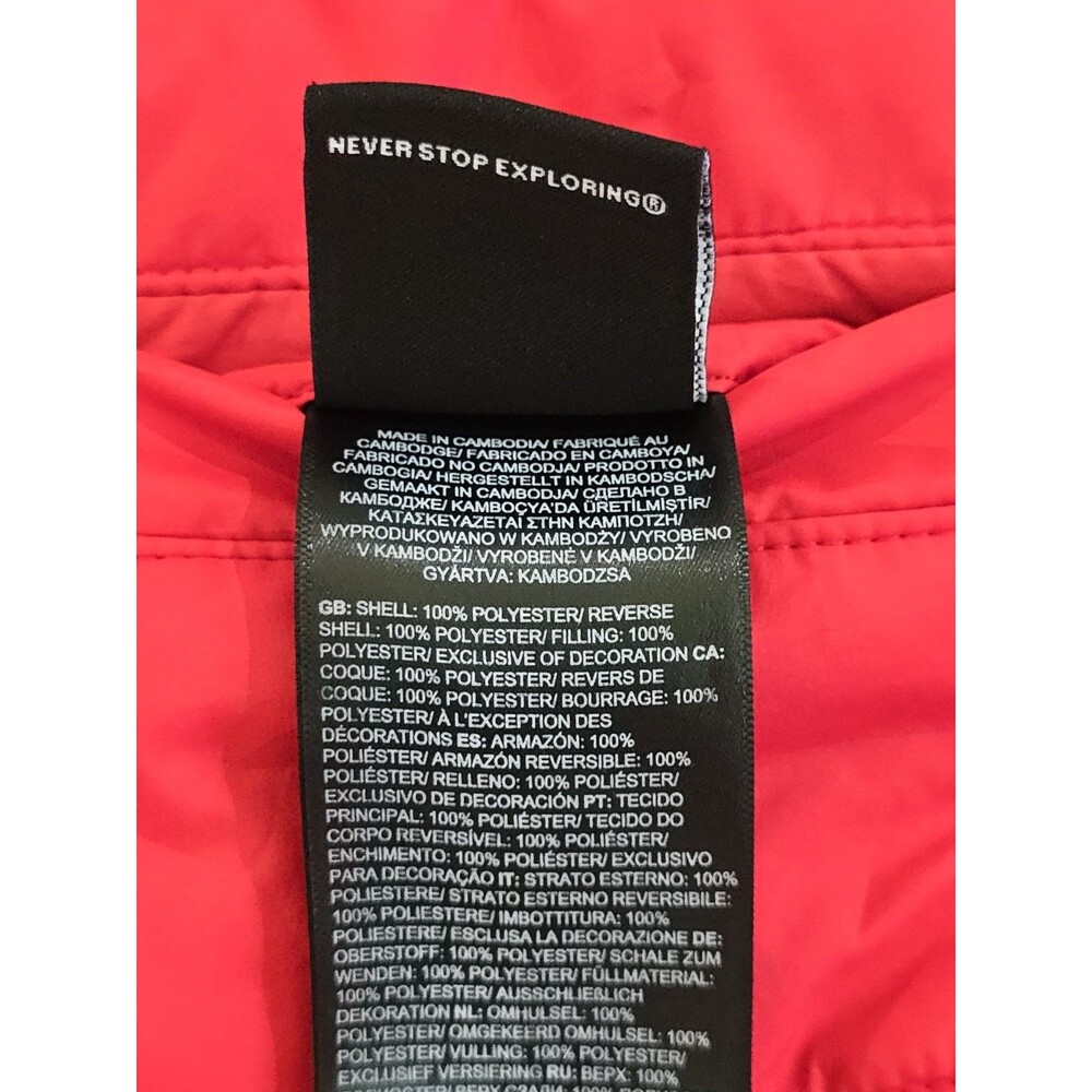 The North Face Perrito Reversible Jacket Red Black Plaid Hooded Boys L 14/16 - Picture 15 of 15